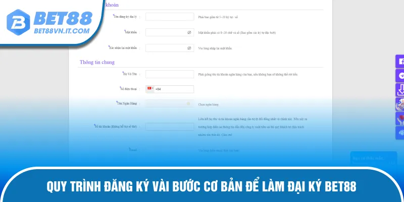 Quy trình đăng ký chung để hợp tác cùng nhà cái