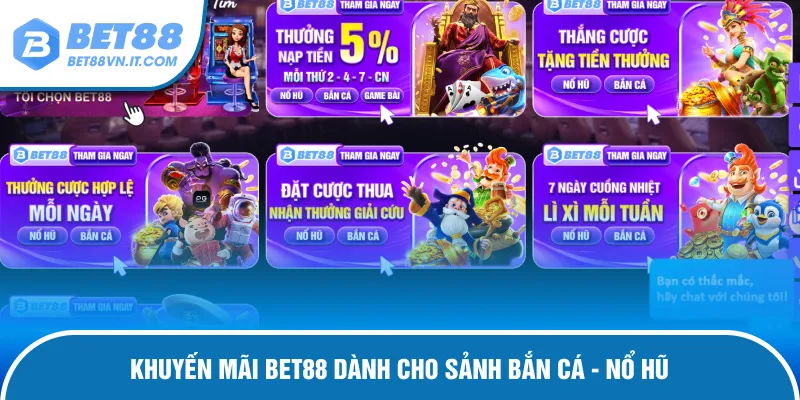 Khuyến mãi dành cho hội viên tham gia sảnh bắn cá - nổ hũ